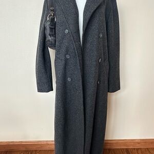Express Black Wool Blend Coat